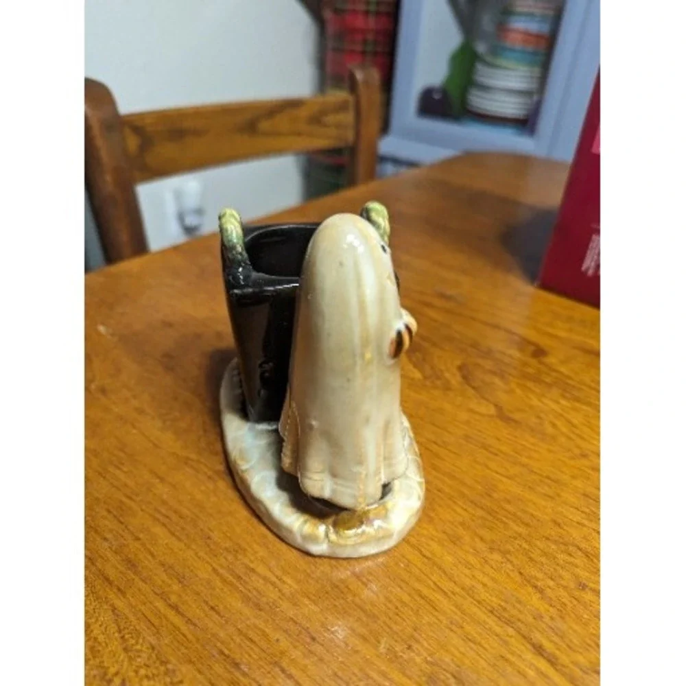 Yankee Candle Halloween Candle Holder Ghost With Treat Bag Tea Light Holder